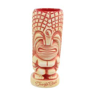 The Jungle Bird Sacramento CA Tiki Mug Coral Orange Second Edition Matte Finish